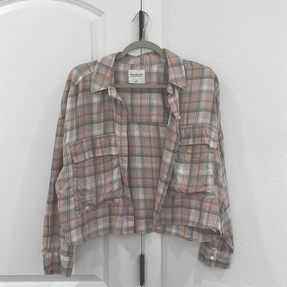 Abercrombie And Fitch Soft 90’s Cropped Flannel S… - image 1